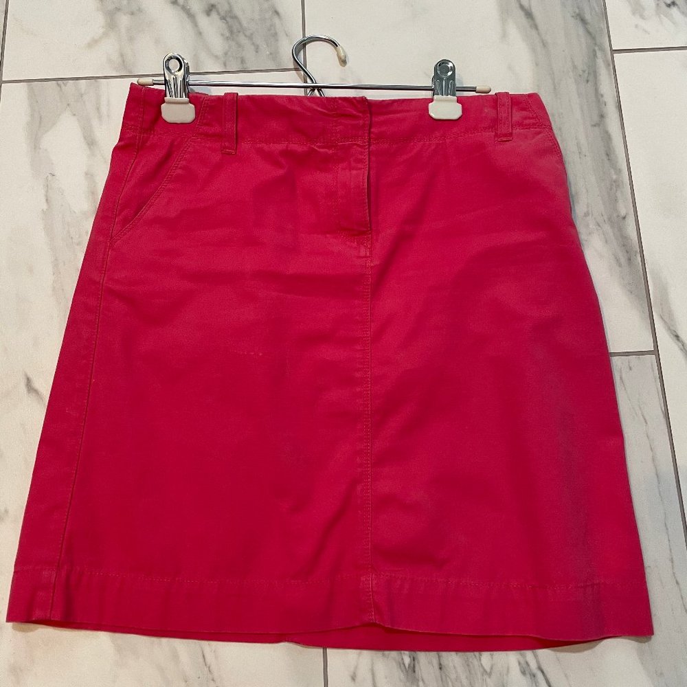 Jcrew Bright Pink Chino Skirt Size 4